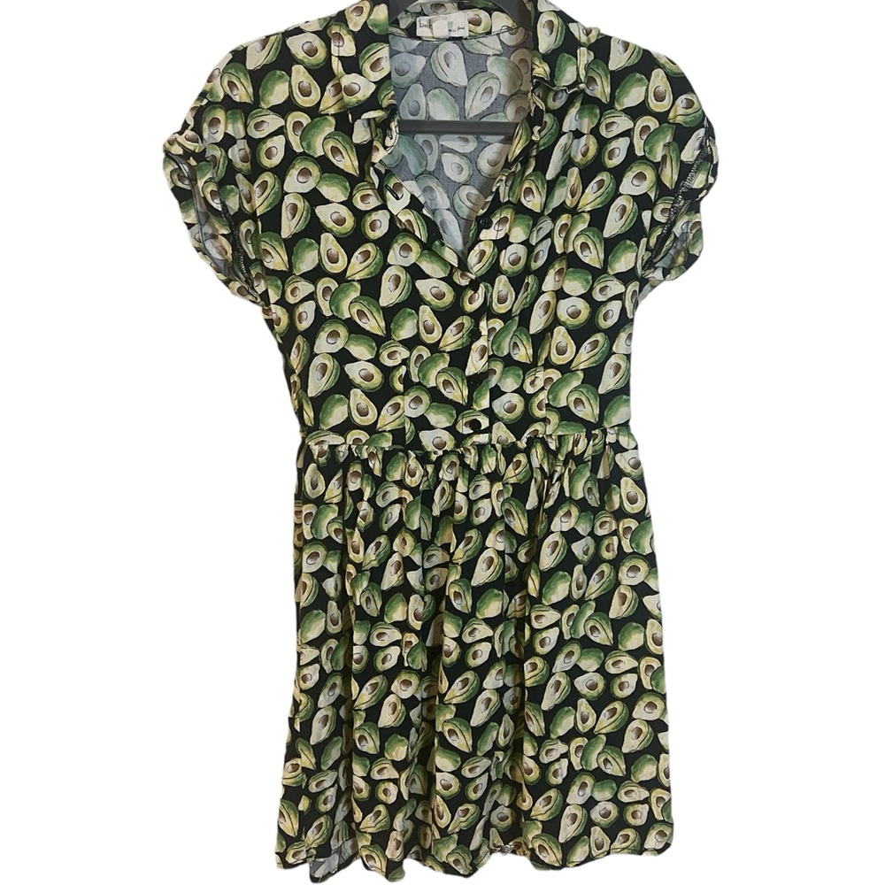 A Bebop Avocado print dress in size medium
